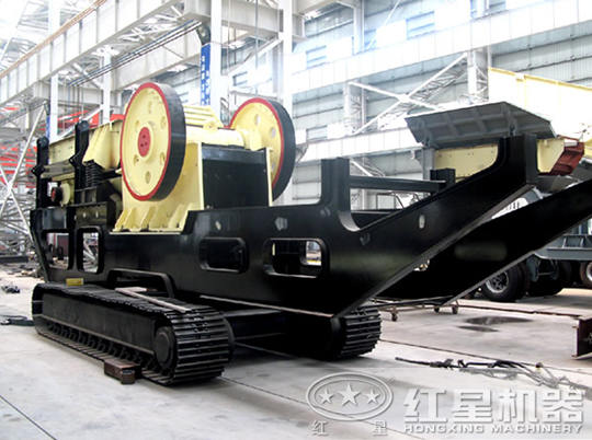 紅星履帶式液壓驅(qū)動破碎站，助力建筑垃圾變廢為寶